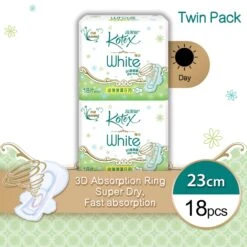 Kimberly Clark Kimberly-Clark Kotex - White Maxi Pads 23cm X2(Fast Absorbing,Rapid-Dry, Extra Protection)