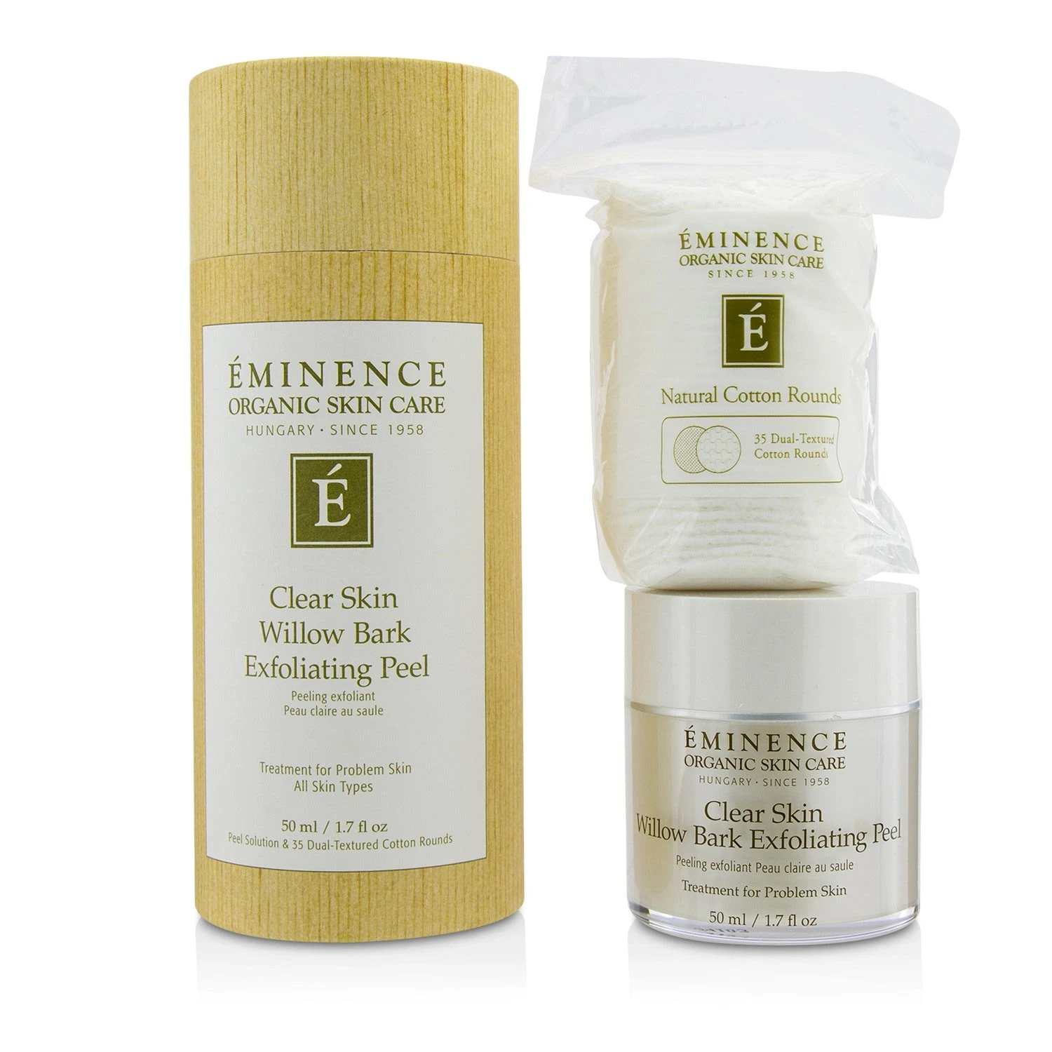 Eminence Clear Skin Willow Bark Exfoliating Peel (with 35 Dual-Textured Cotton Rounds) 50ml/1.7oz 1 Eminence Clear Skin Willow Bark Exfoliating Peel (with 35 Dual-Textured Cotton Rounds) 50ml/1.7oz
