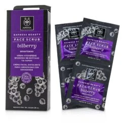 Apivita Express Beauty Face Scrub With Bilberry (Brightening) 6x(2x8ml)