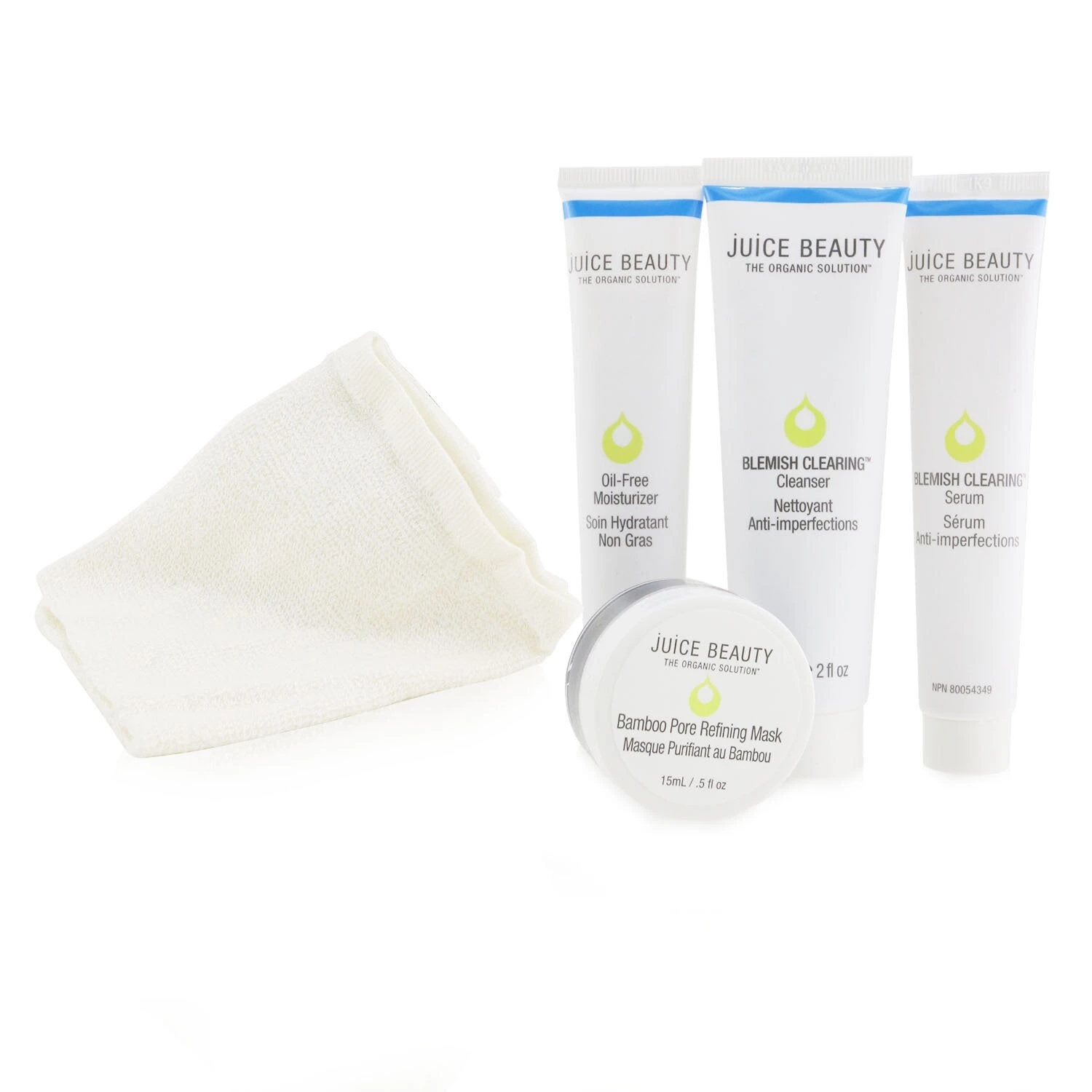 Juice Beauty Blemish Clearing Solutions Kit 4pcs+1washcloth 1 Juice Beauty Blemish Clearing Solutions Kit 4pcs+1washcloth