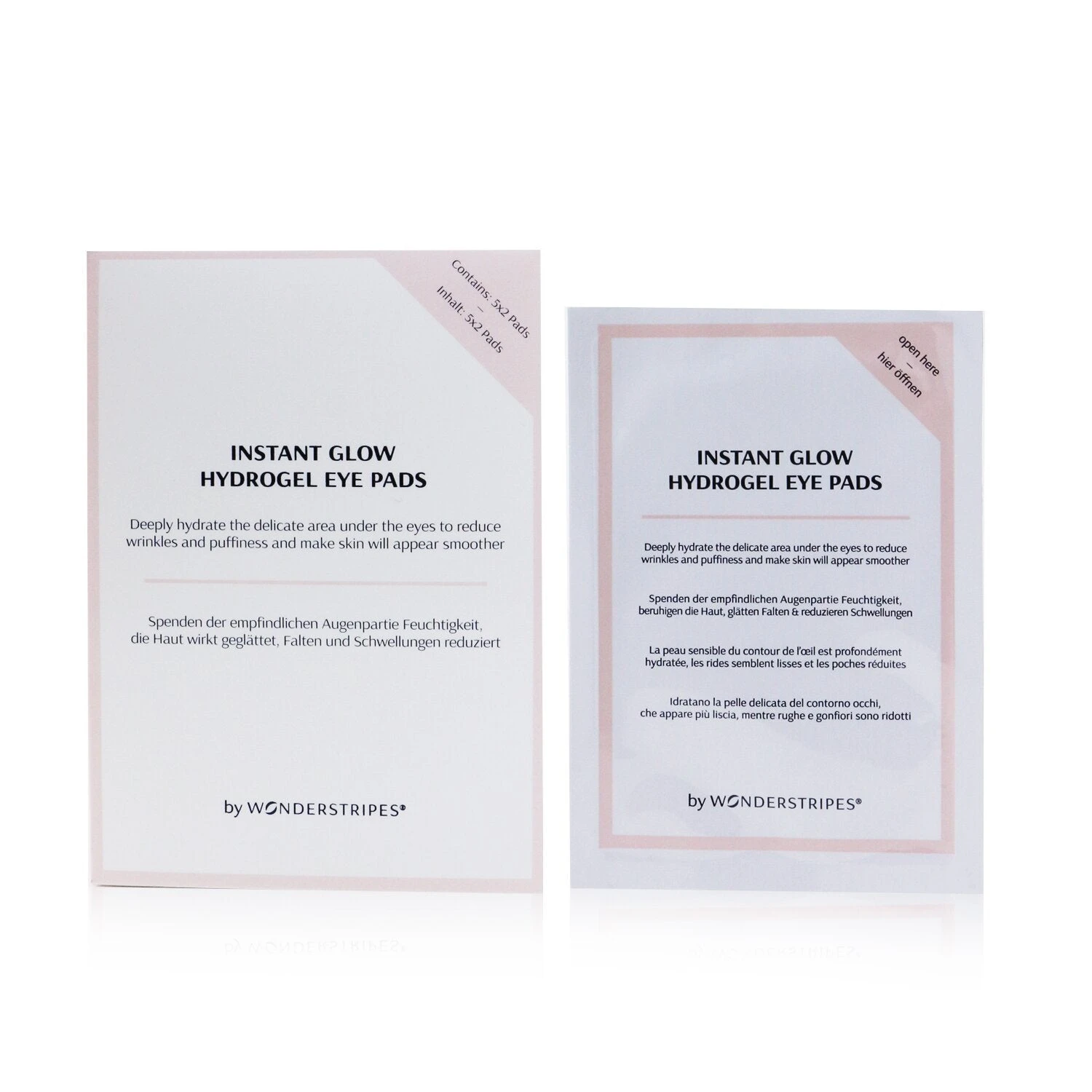 WONDERSTRIPES Instant Glow Hydrogel Eye Pads 5x2pads 2 WONDERSTRIPES Instant Glow Hydrogel Eye Pads 5x2pads - Image 2
