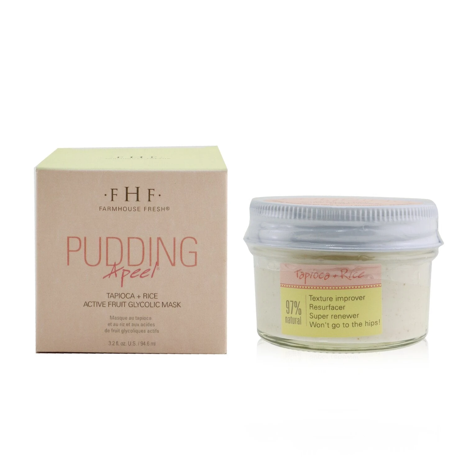 Farmhouse Fresh Pudding Apeel Tapioca + Rice Active Fruit Glycolic Mask 94.6ml/3.2oz 2 Farmhouse Fresh Pudding Apeel Tapioca + Rice Active Fruit Glycolic Mask 94.6ml/3.2oz - Image 2
