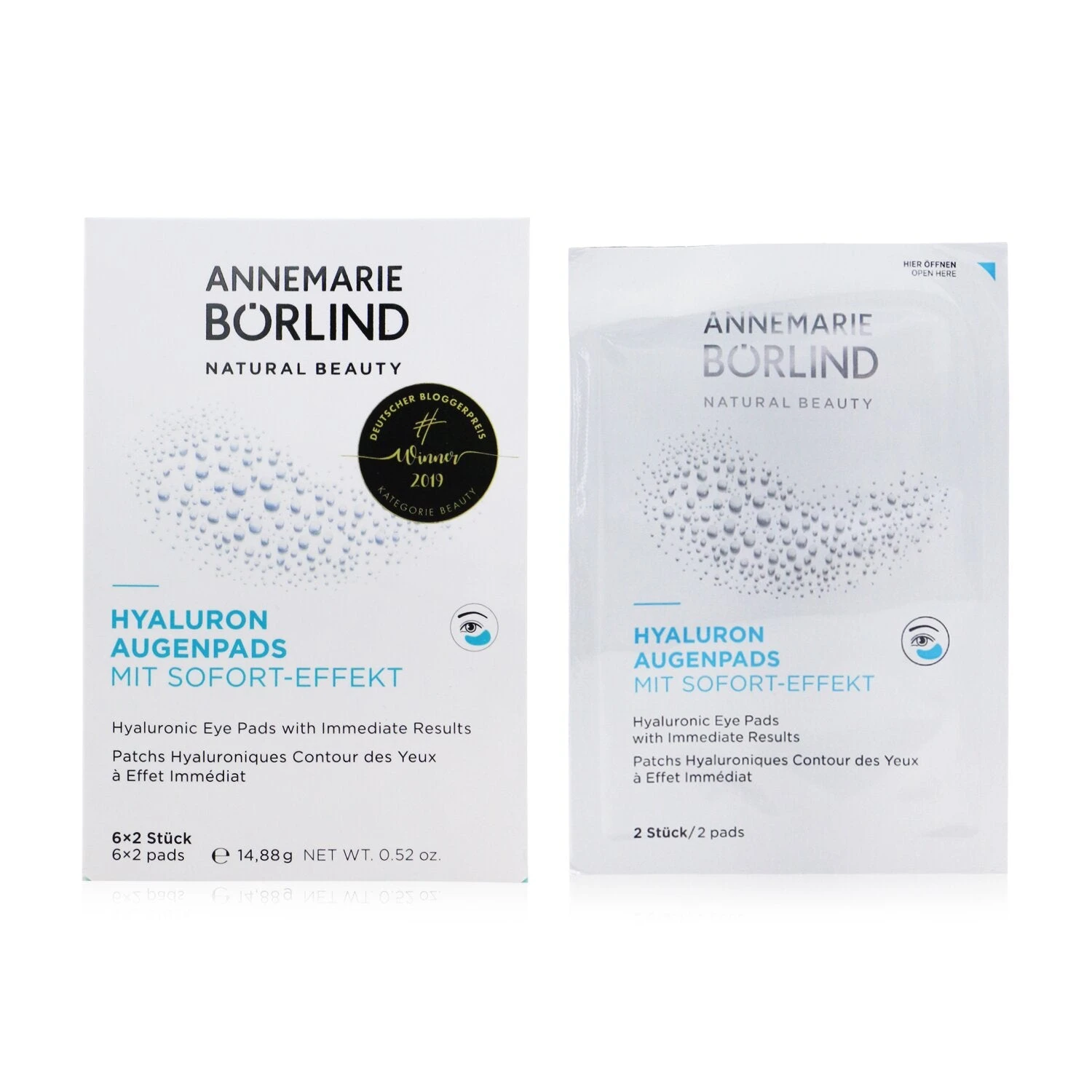 Annemarie Borlind Hyaluronic Eye Pads With Immediate Results 6x2pads 2 Annemarie Borlind Hyaluronic Eye Pads With Immediate Results 6x2pads - Image 2
