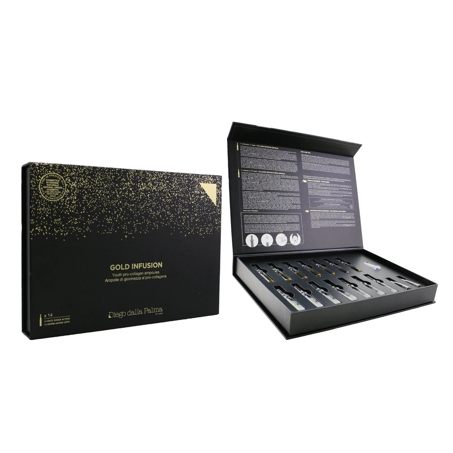 Diego Dalla Palma Milano Gold Infusion Youth Pro-Collagen Ampoules (7x Collagen Booster Ampoules, 7x Collagen Restructuring Ampoules) 14x2ml/0.1oz 2 Diego Dalla Palma Milano Gold Infusion Youth Pro-Collagen Ampoules (7x Collagen Booster Ampoules, 7x Collagen Restructuring Ampoules) 14x2ml/0.1oz - Image 2