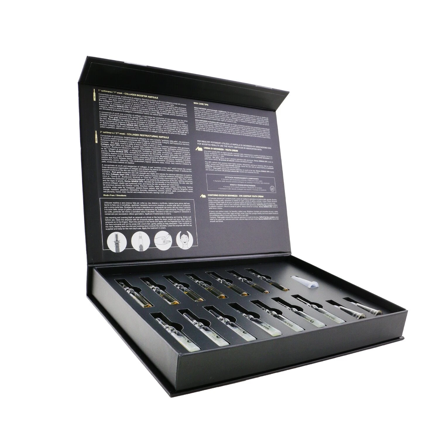 Diego Dalla Palma Milano Gold Infusion Youth Pro-Collagen Ampoules (7x Collagen Booster Ampoules, 7x Collagen Restructuring Ampoules) 14x2ml/0.1oz 1 Diego Dalla Palma Milano Gold Infusion Youth Pro-Collagen Ampoules (7x Collagen Booster Ampoules, 7x Collagen Restructuring Ampoules) 14x2ml/0.1oz