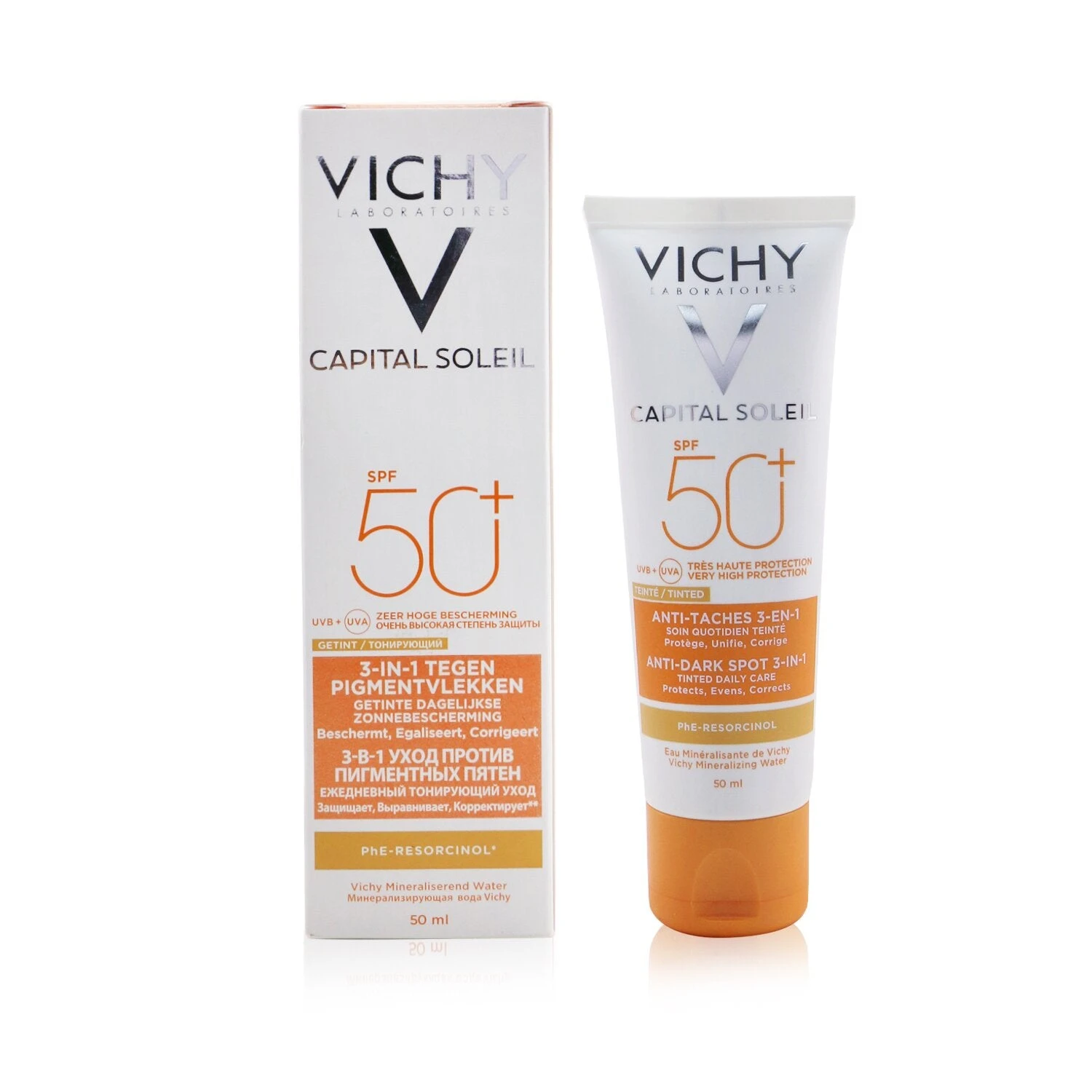 Vichy Capital Soleil Anti-Dark Spot 3-In-1 Tinted Daily Care SPF 50 50ml/1.7oz 2 Vichy Capital Soleil Anti-Dark Spot 3-In-1 Tinted Daily Care SPF 50 50ml/1.7oz - Image 2
