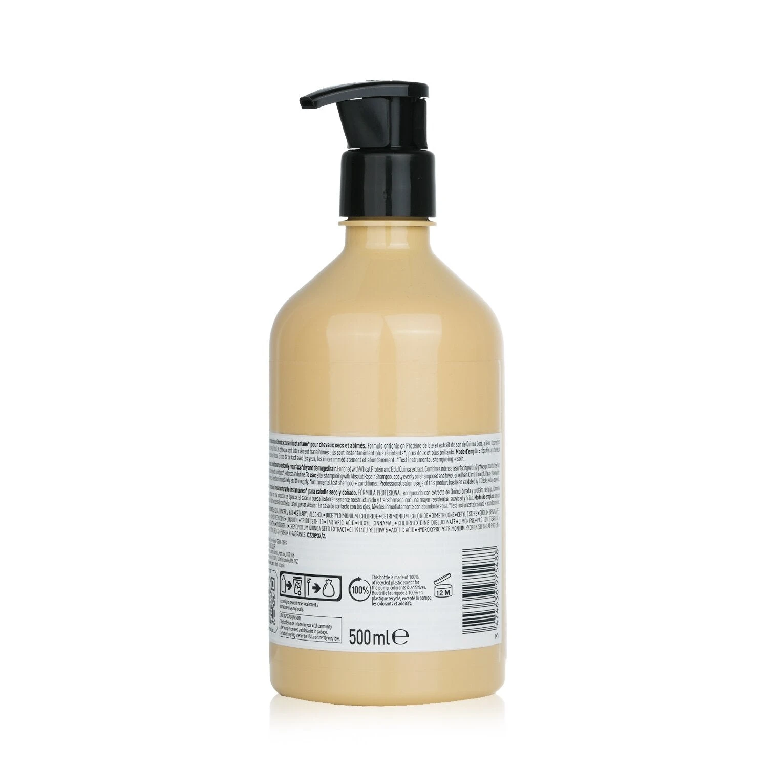 L'Oreal Professionnel Serie Expert - Absolut Repair Protein + Gold Quinoa Instant Resurfacing Conditioner (For Dry & Damaged Hair) 500ml/16.9oz 3 L'Oreal Professionnel Serie Expert - Absolut Repair Protein + Gold Quinoa Instant Resurfacing Conditioner (For Dry & Damaged Hair) 500ml/16.9oz - Image 3