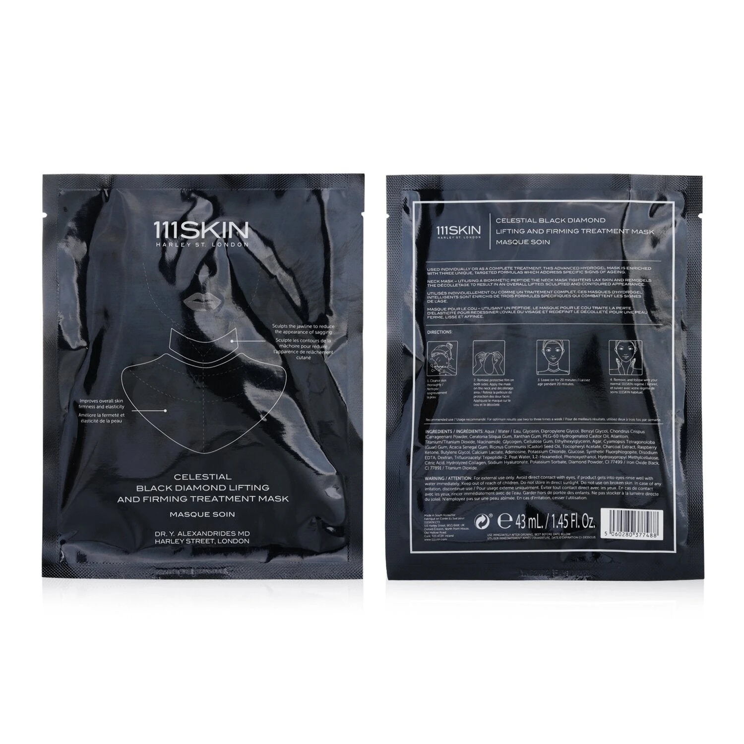111Skin Celestial Black Diamond Lifting & Firming Treatment Mask (For Neck) 43ml/1.45oz 2 111Skin Celestial Black Diamond Lifting & Firming Treatment Mask (For Neck) 43ml/1.45oz - Image 2