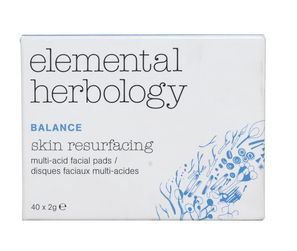 Elemental Herbology Skin Resurfacing Multi-Acid Facial Pads 40X2g 1 Elemental Herbology Skin Resurfacing Multi-Acid Facial Pads 40X2g