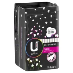 U By Kotex Cotton Pads Super 10 Pack