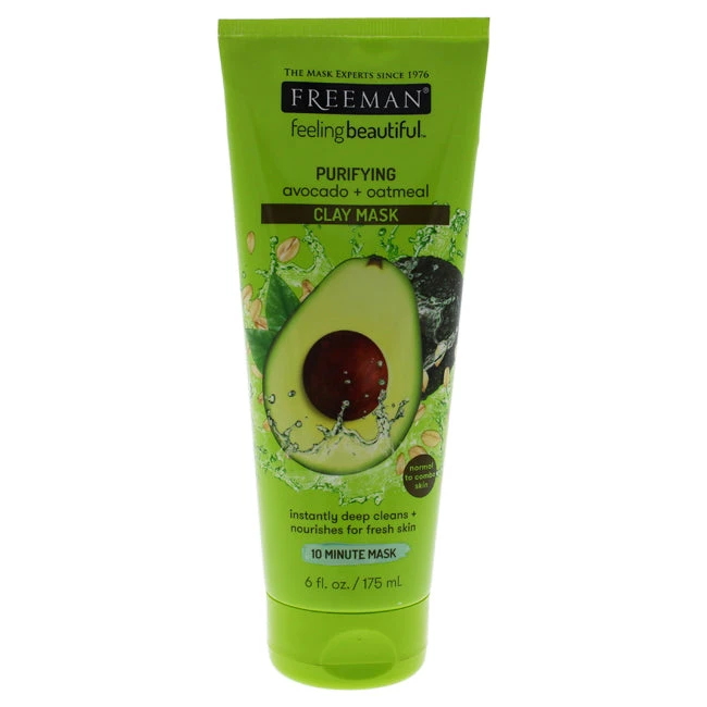 Freeman Purifying Avocado Plus Oatmeal Clay Mask By Freeman For Unisex - 6 Oz Mask 1 Freeman Purifying Avocado Plus Oatmeal Clay Mask By Freeman For Unisex - 6 Oz Mask