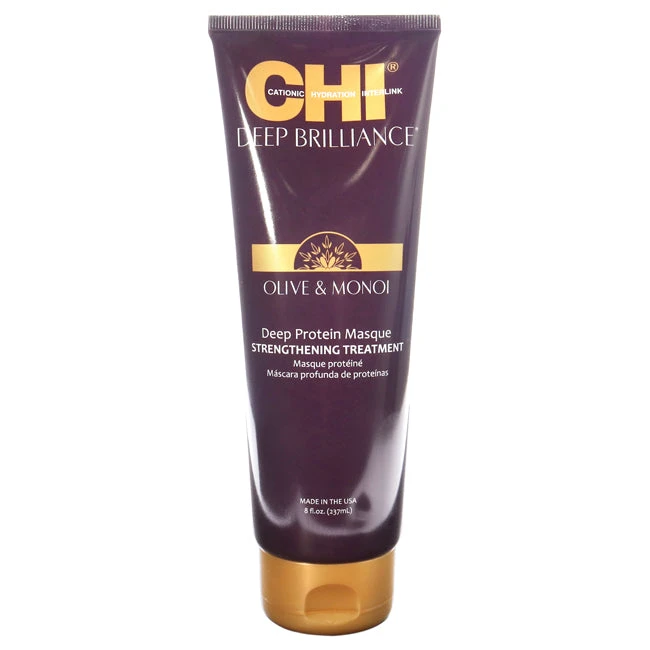 CHI Deep Brilliance Deep Protein Masque Strengthening Treatment By CHI For Unisex - 8 Oz Treatment 1 CHI Deep Brilliance Deep Protein Masque Strengthening Treatment By CHI For Unisex - 8 Oz Treatment