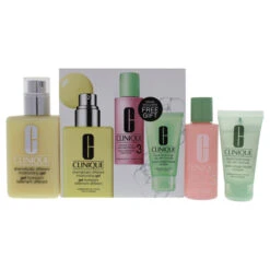 Clinique 3-Step Skin Care System - Combination Oily Skin By Clinique For Unisex - 3 Pc Kit 1oz Liquid Facial Soap, 2oz Clarifying Lotion - 3, 6.7oz Dramatically Different Moisturizing Gel