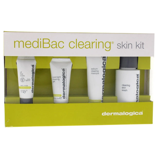 Dermalogica Medibac Clearing Skin Kit By Dermalogica For Unisex - 4 Pc Kit 1.7oz Clearing Skin Wash, 0.75oz Sebum Clearing Masque, 0.5oz Overnight Clearing Gel, 0.24oz Oil Free Matte SPF 30 1 Dermalogica Medibac Clearing Skin Kit By Dermalogica For Unisex - 4 Pc Kit 1.7oz Clearing Skin Wash, 0.75oz Sebum Clearing Masque, 0.5oz Overnight Clearing Gel, 0.24oz Oil Free Matte SPF 30