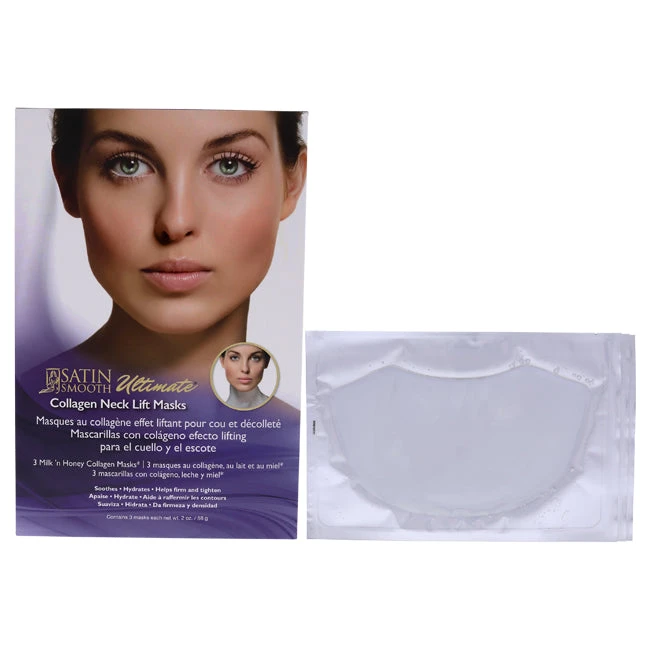 Satin Smooth Ultimate Collagen Neck Lift Mask By Satin Smooth For Women - 3 Pc Mask 1 Satin Smooth Ultimate Collagen Neck Lift Mask By Satin Smooth For Women - 3 Pc Mask