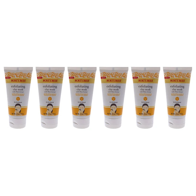 Burt's Bees Burts Bees Exfoliating Clay Mask By Burts Bees For Unisex - 2.5 Oz Mask - Pack Of 6 1 Burt's Bees Burts Bees Exfoliating Clay Mask By Burts Bees For Unisex - 2.5 Oz Mask - Pack Of 6