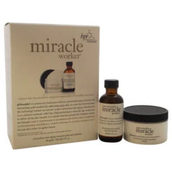 Philosophy Miracle Worker Anti-Aging Retinoid Pads And Solution By Philosophy For Unisex - 2 Pc Kit 2oz Miraculous Anti-Aging Retinoid Solution, 60 Pads Miraculous Anti-Aging Retinoid