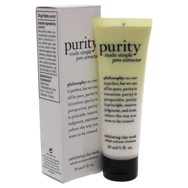 Philosophy Purity Made Simple Pore Extractor Exfoliating Clay Mask By Philosophy For Unisex - 1 Oz Mask 1 Philosophy Purity Made Simple Pore Extractor Exfoliating Clay Mask By Philosophy For Unisex - 1 Oz Mask