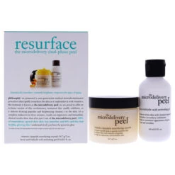 Philosophy The Microdelivery Resurface Dual-Phase Peel Kit By Philosophy For Women - 2 Pc 2oz Vitamin C Peptide Resurfacing Crystals, 2oz Salicyclic Acid Activating Gel